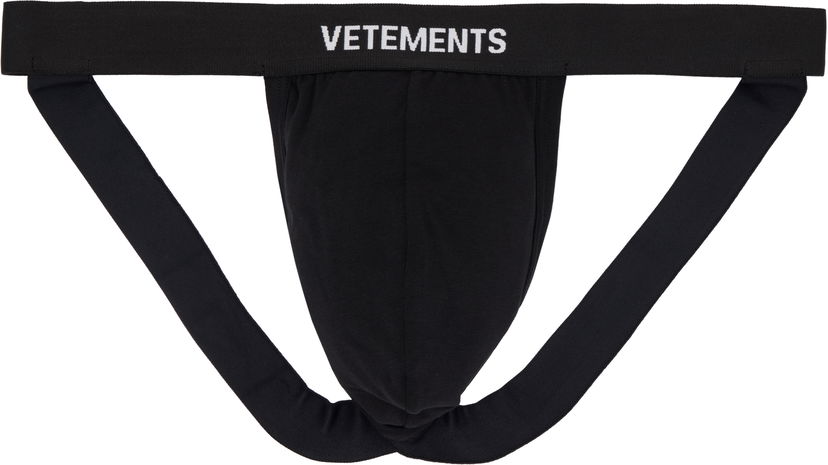 Trusser VETEMENTS Vetements Logo Jockstrap Sort | MH76UN200BB