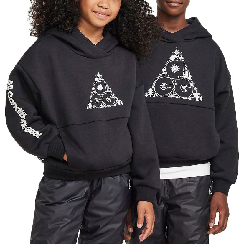 Sweatshirt Nike ACG ACG Icon Fleece Oversized Hoodie Sort | DR5485-010