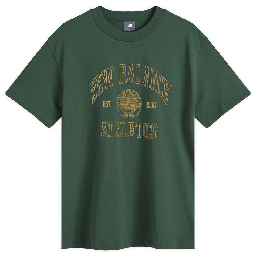 T-shirt New Balance Varsity Oversized Tee Grøn | WT43548-NWG