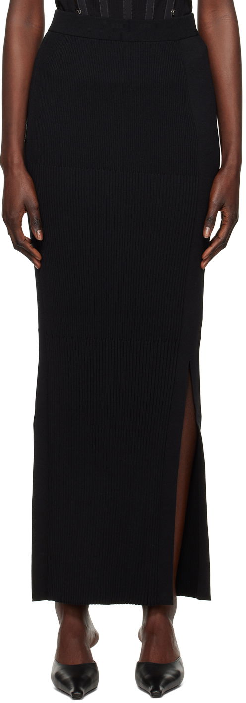 Nederdel Dion Lee Gradient Rib Maxi Skirt Sort | A7660R23, 0