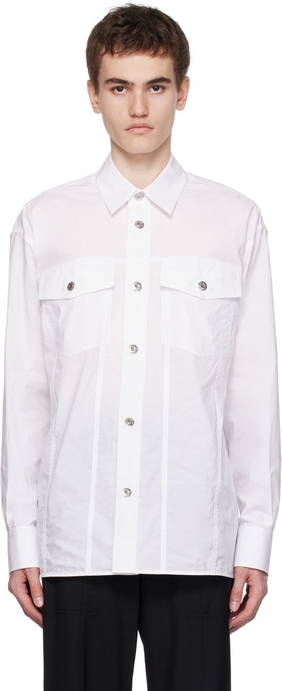 Skjorte Helmut Lang Helmut Lang Trucker Shirt Hvid | N07HM501, 0