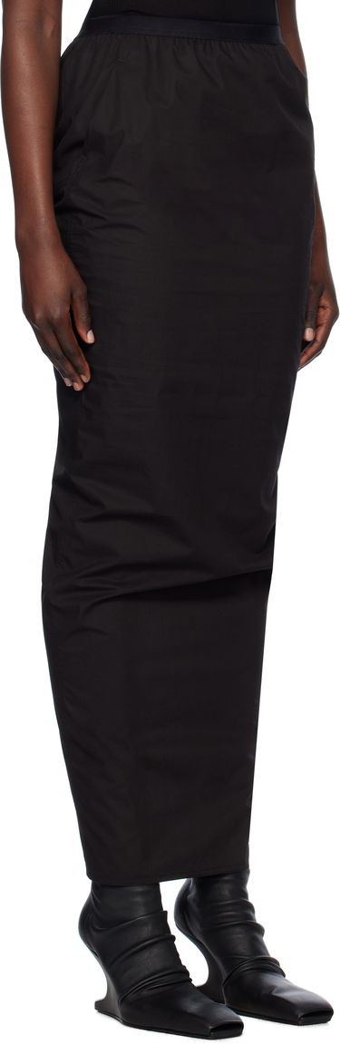 Nederdel Rick Owens Rick Owens Hollywood Soft Pillar Maxi Skirt Sort | RP01E7331 P, 1