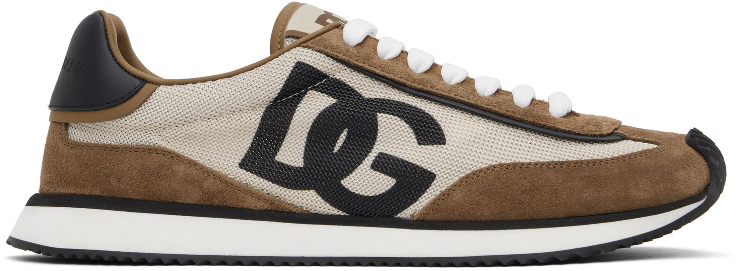 Sneakers og sko Dolce & Gabbana Mixed-Material 'DG' Cushion Brun | CS2288 A3D24, 0
