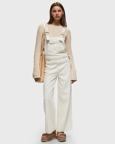 Bukser GANNI Heavy Denim Overalls women Casual Pants beige in size:M Hvid | J1430-135, 1
