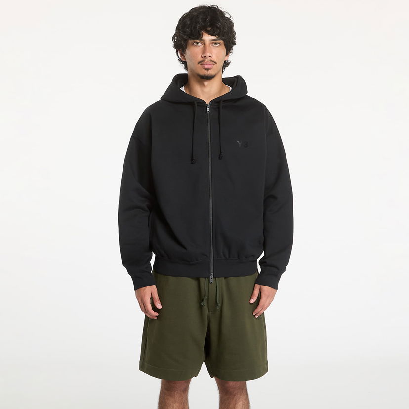 Sweatshirt Y-3 Brushed Terry Full Zip Hoodie UNISEX Black Sort | IW0073