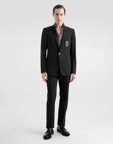 Skjorte Dolce & Gabbana Dolce & Gabbana Silk Shirt with DG Monogram Print Sort | G5MM4TIS1XSHN5KD, 1