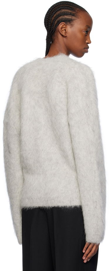 Sweater TOTEME Petite V-Neck Sweater Grå | 241-WRT1032-YA0013, 2