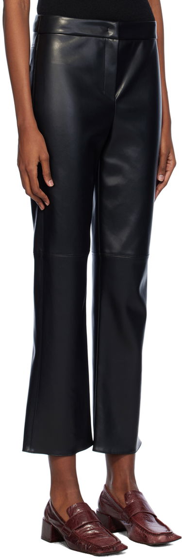 Bukser Max Mara Max Mara Sublime Faux-Leather Cropped Flare Trousers Sort | 2419781011600 MM13037, 1