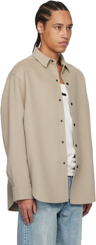 Skjorte Fear of God Fear of God Wool Cashmere Overshirt Beige | FGE230-330DWC, 1