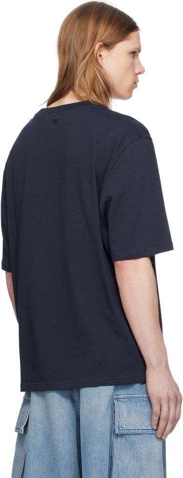 T-shirt AMI AMI Paris Cotton Patch T-Shirt Mørkeblå | UTS075.726, 2