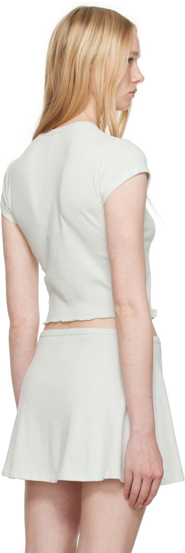 Nederdel SKIMS SKIMS Drop Needle Pointelle Baby Tee Grøn | ST-STT-8463, 2
