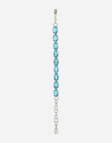 Armbånd Dolce & Gabbana Dolce & Gabbana Anna 18kt White Gold Bracelet with Light Blue Topazes Blå | WBQA4GWTOLB80001, 3