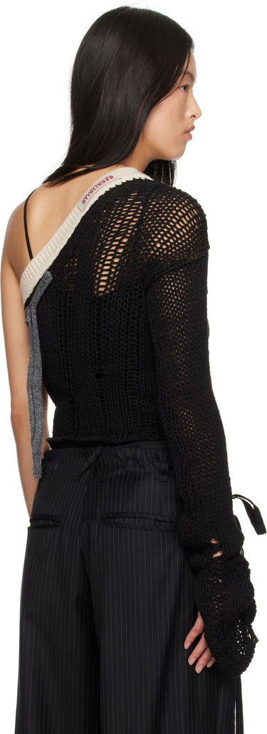 Sweater Andersson Bell Andersson Bell Ottolinger Edition One-Shoulder Knit Sweater Sort | atb1215w, 2