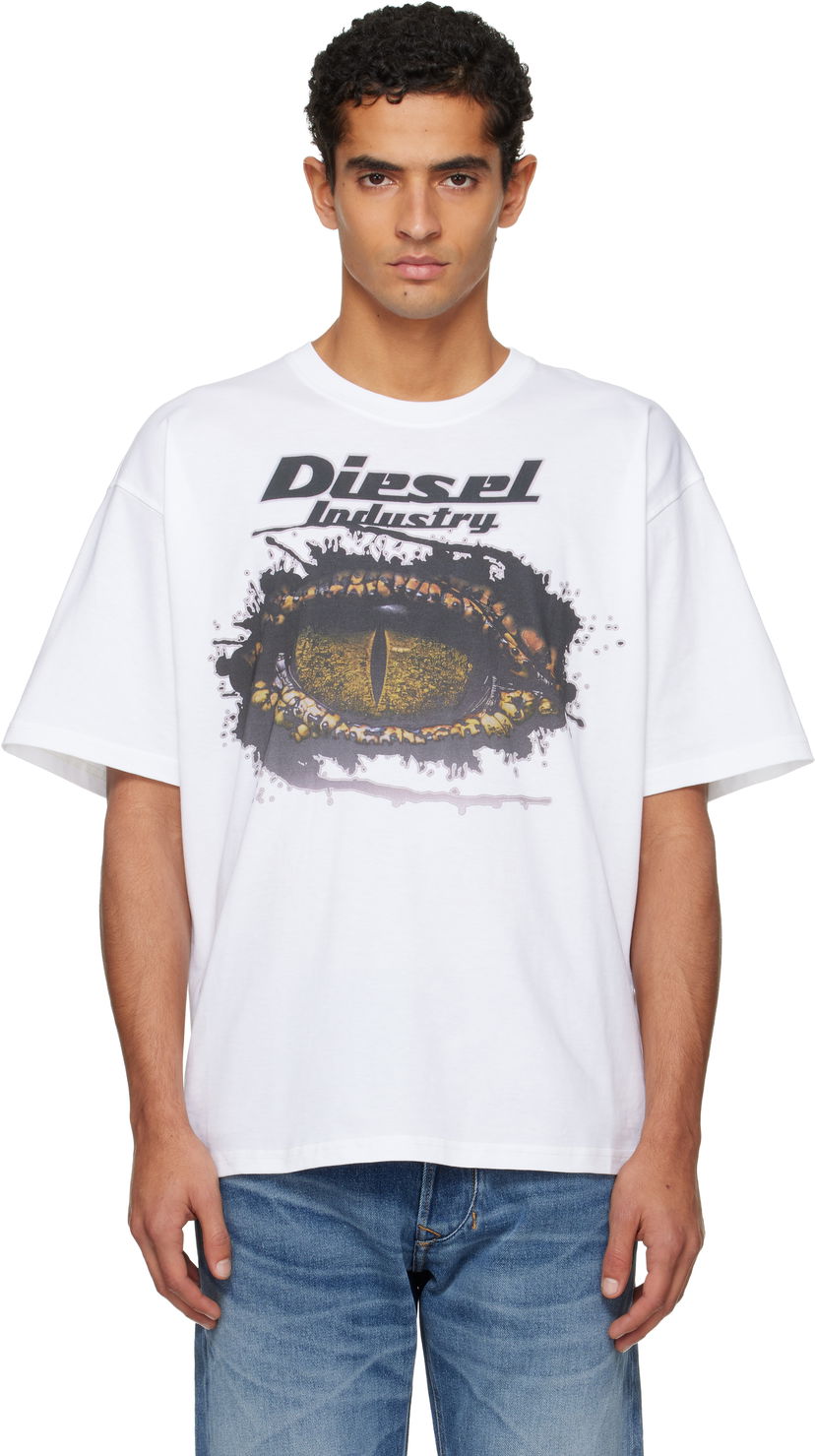 T-shirt Diesel T-Boxt T-shirt with Eye Graphic Print Hvid | A19640-0PLAT-100
