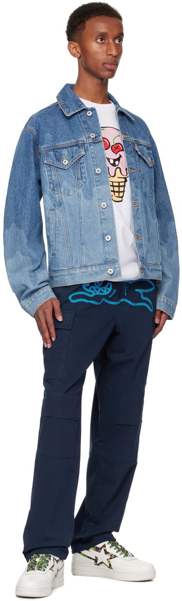 Jakke BBC IceCream ICECREAM Lazer Drip Trucker Denim Jacket Blå | IC24369, 3