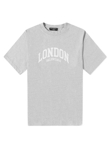 T-shirt Balenciaga London Logo Tee Grå | 612966-TLVG5-1380