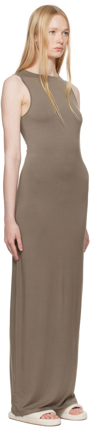 Kjole SKIMS SKIMS Smooth Layers Boat Neck Maxi Dress Sort | DS-DRS-8491W, 3