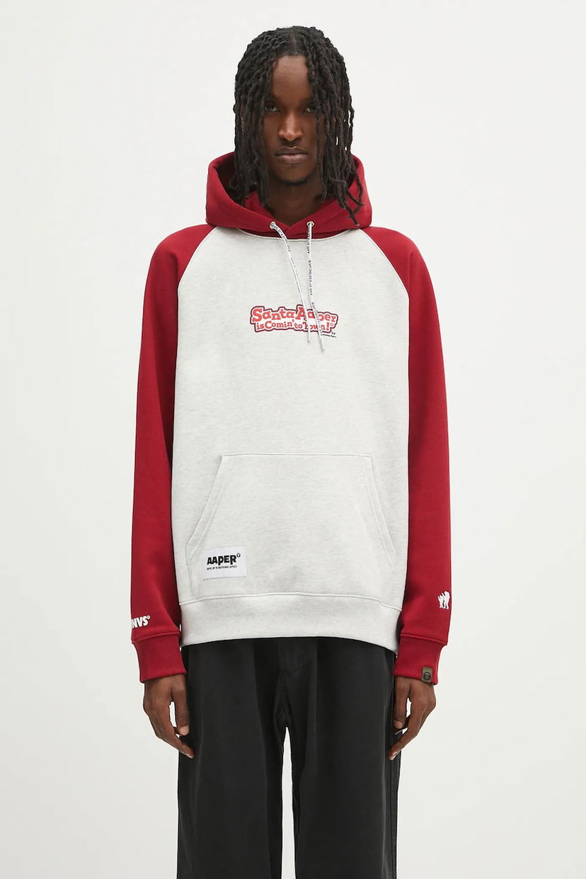 Sweatshirt AAPE by A Bathing Ape AAPE By A Bathing Ape Raglan Hoodie Rød | AAPSWMB381XXN