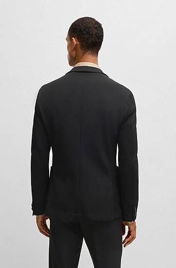 Jakke BOSS Slim-Fit Stretch Jacket Sort | 50535083, 1