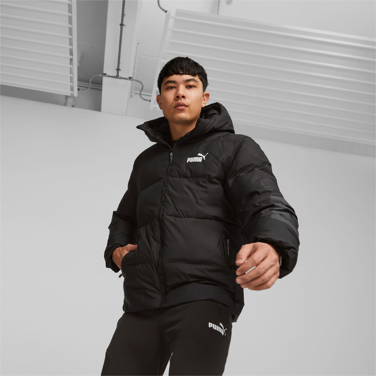 Jakke Puma POWER Kapuzenjacke Sort | 675389_01, 0