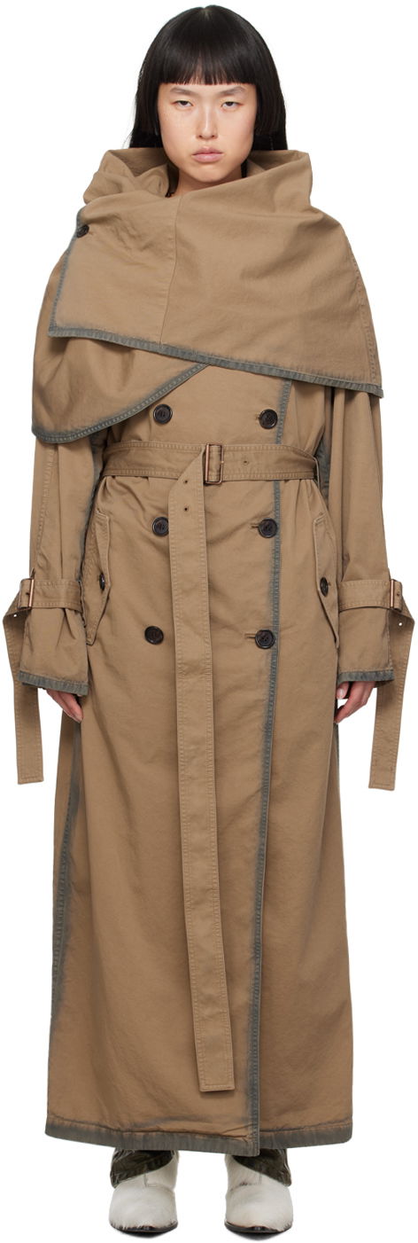 Frakker Acne Studios Shawl Collar Trench Beige | A90569-, 0