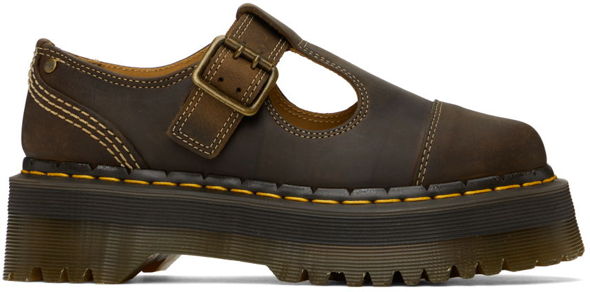 Kjole Dr. Martens Bethan Arc Leather Platform Mary Janes Brun | 31465201, 0