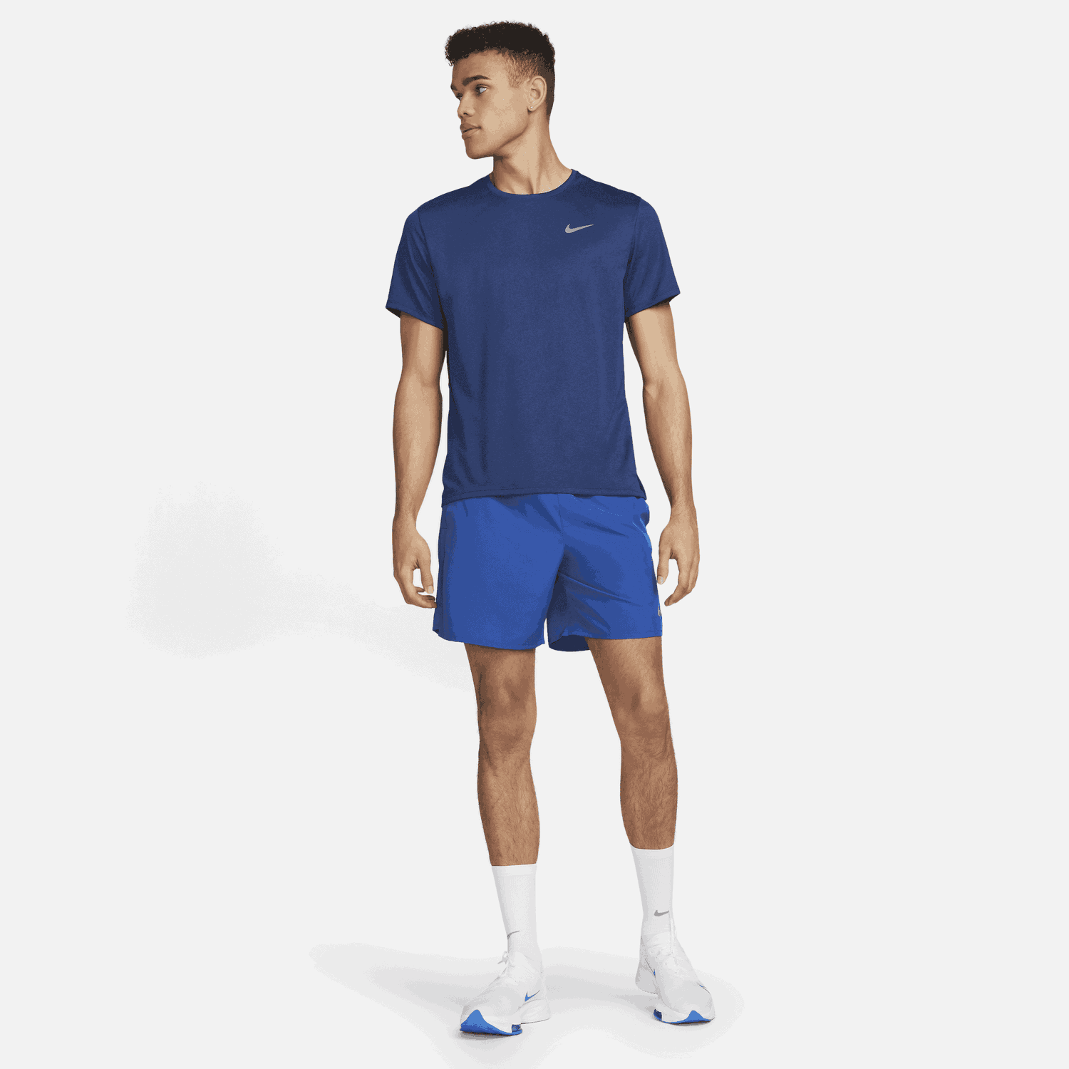 T-shirt Nike Dri-FIT UV Miler Running Top Mørkeblå | DV9315-480, 1