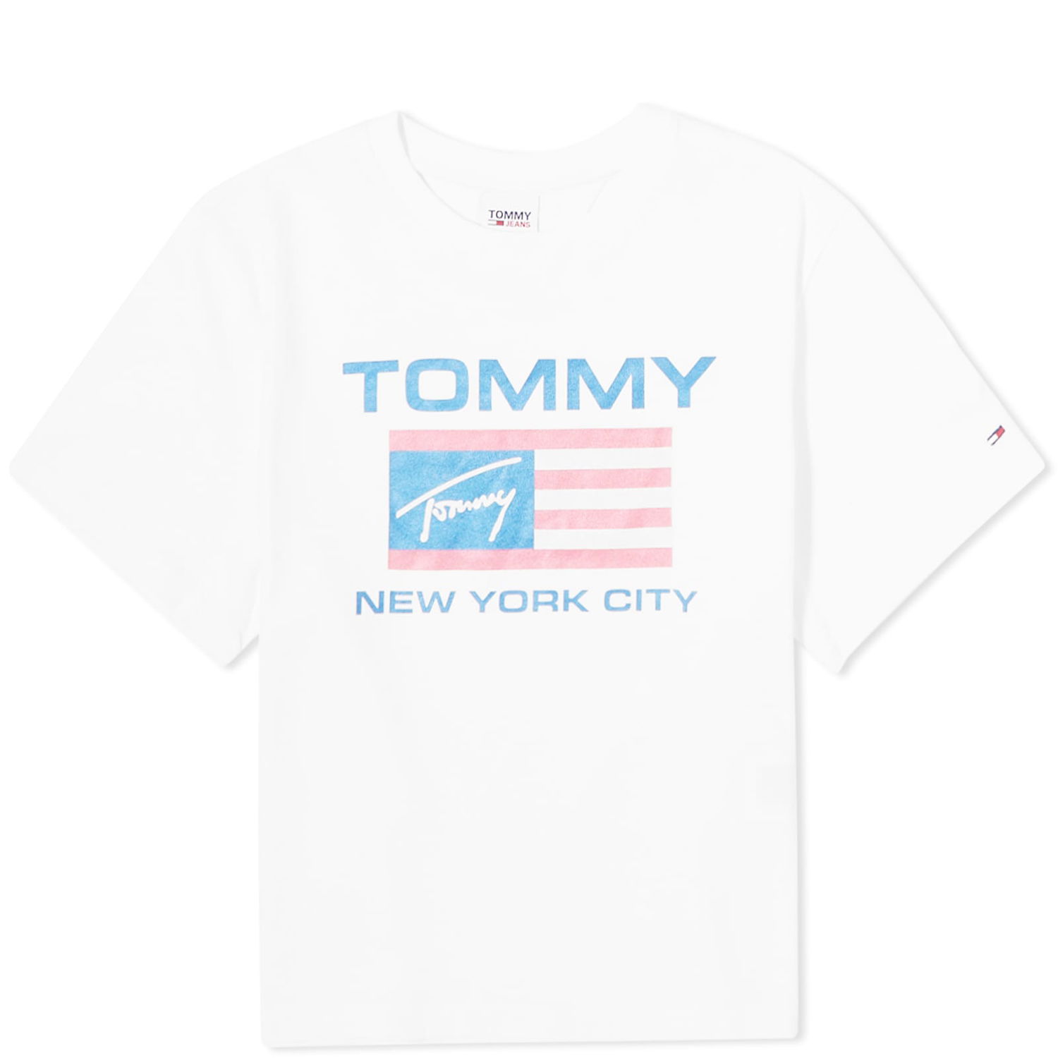 T-shirt Tommy Hilfiger Modern Prep Flag Hvid | DW0DW16165YBR, 0