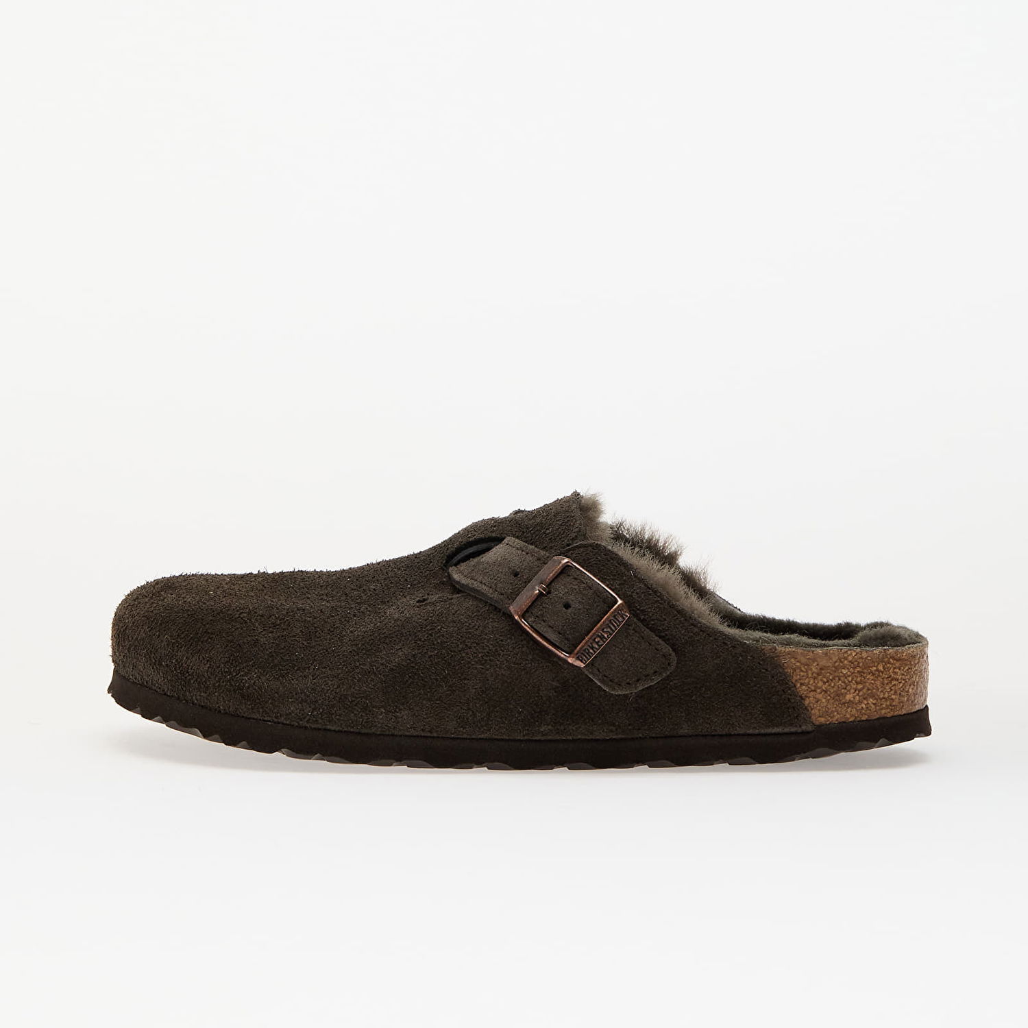Sneakers og sko Birkenstock Birkenstock Boston Shearling Suede Moccasins Brun | 1020529, 0