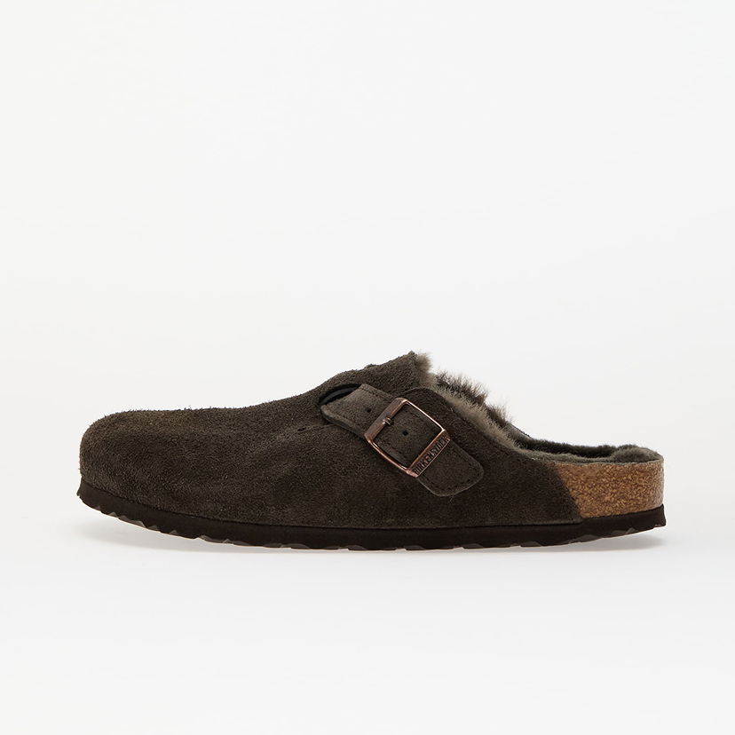 Sneakers og sko Birkenstock Birkenstock Boston Shearling Suede Moccasins Brun | 1020529