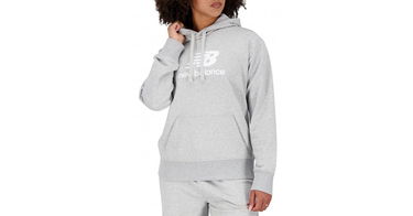 Sweatshirt New Balance Essentials Stacked Logo Hoodie Grå | wt31533-ag, 1