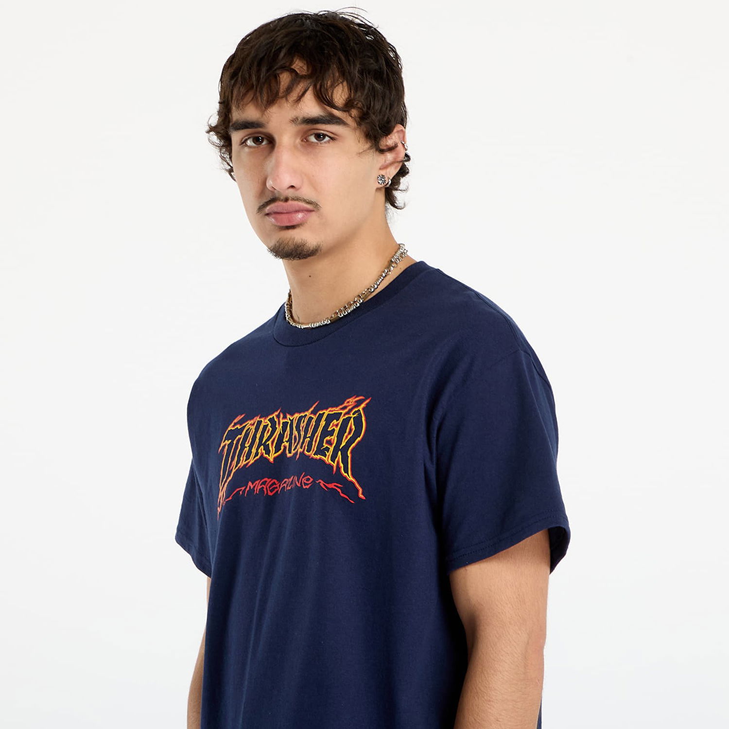 T-shirt Thrasher T-Shirt Thrasher Cracked by Exteenager Mørkeblå | 145774, 1