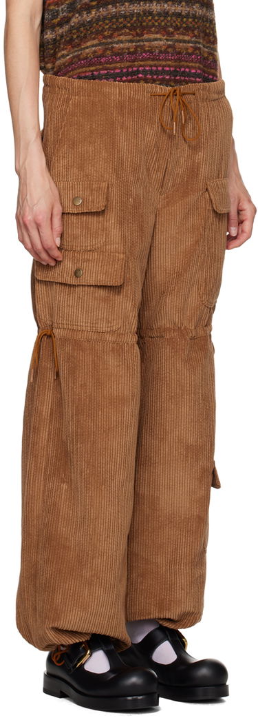 Cargo bukser Anna Sui Corduroy Drawstring Cargo Trousers Brun | 624V40, 1