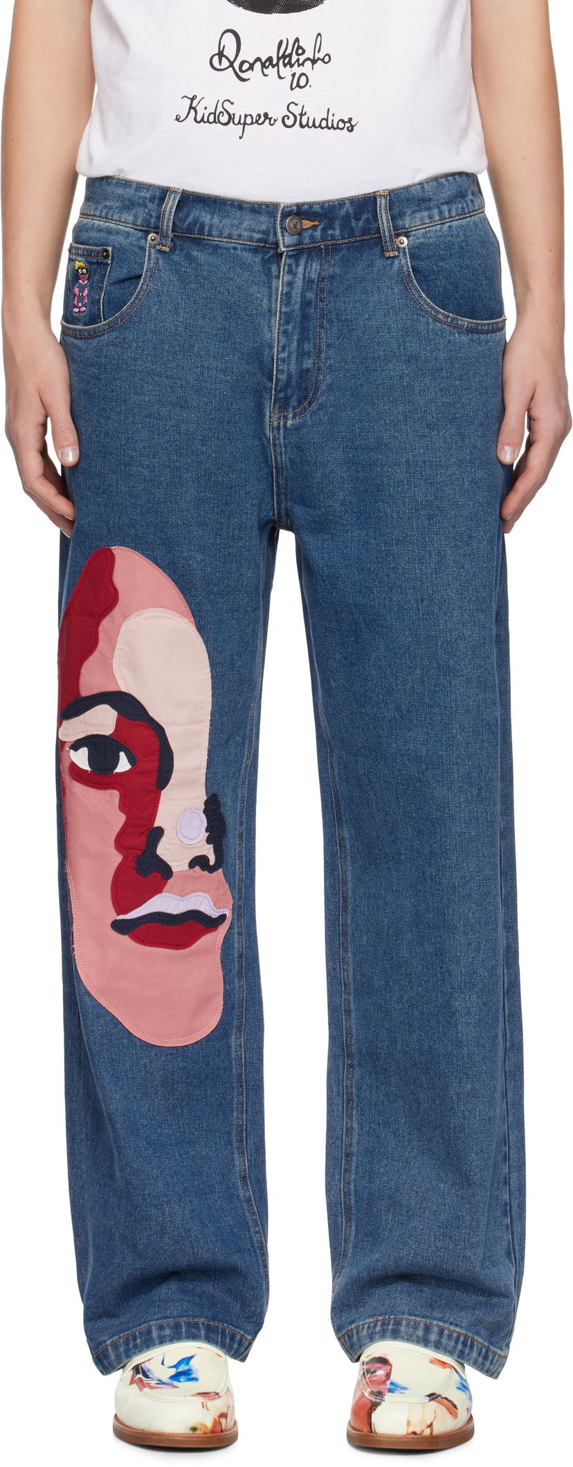 Jeans KidSuper Face Jeans Blå | AW24-PT-27