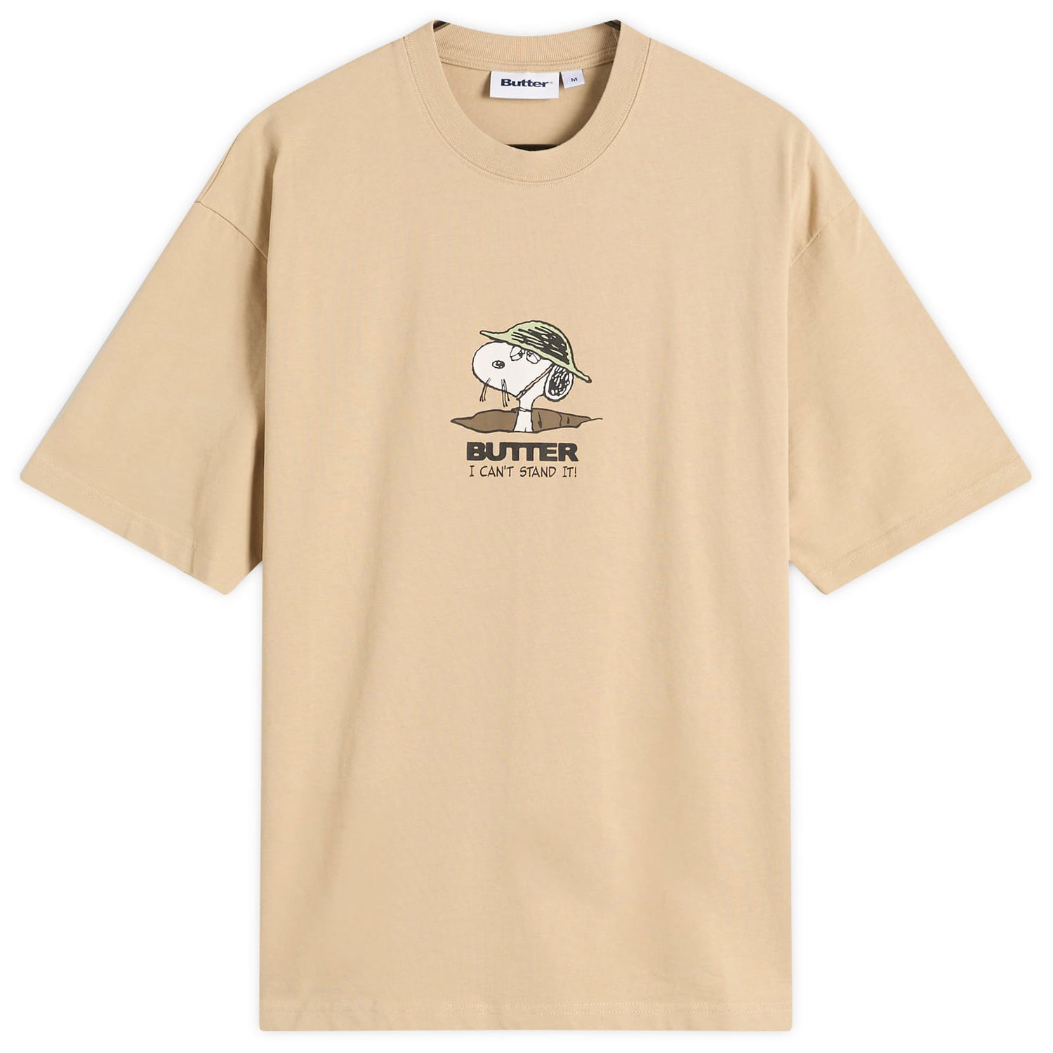 T-shirt Butter Goods Peanuts Can't Stand It Graphic T-Shirt Beige | BGBP240101-WSA, 0