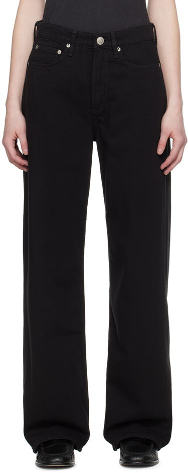 Jeans rag & bone Rag & Bone Logan Wide Leg Jeans Sort | WDD22H2935STBL, 0