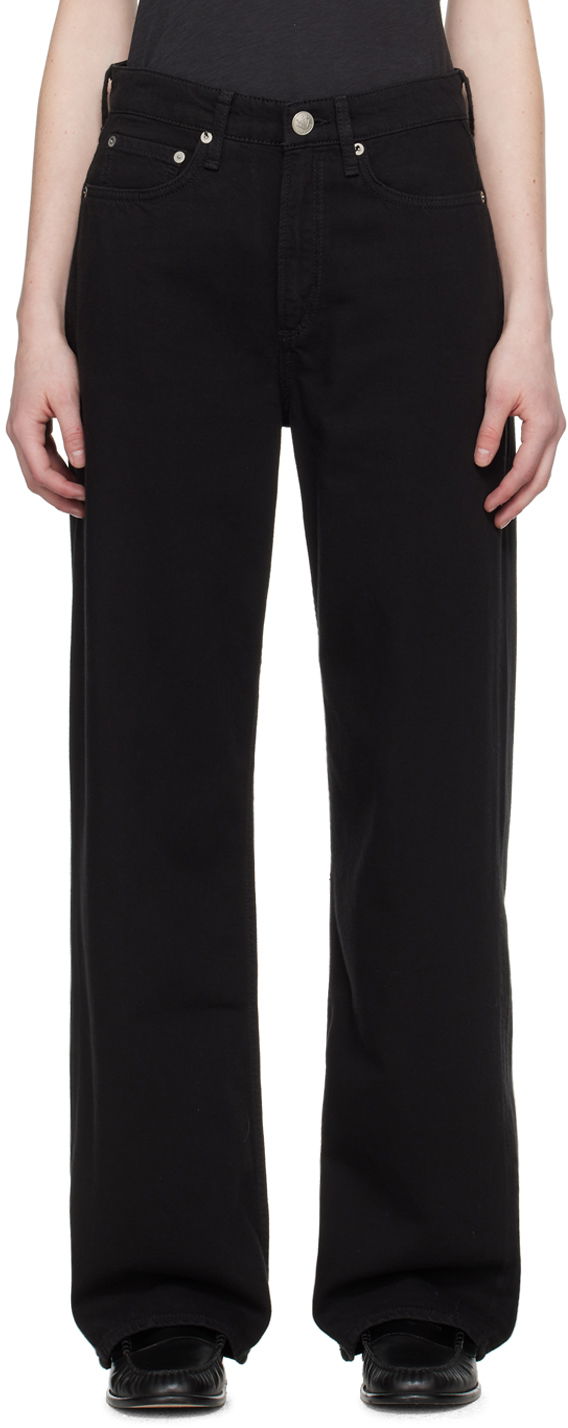 Jeans rag & bone Rag & Bone Logan Wide Leg Jeans Sort | WDD22H2935STBL
