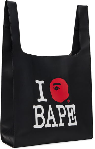 Mulepose BAPE A Bathing Ape 'I Love BAPE' Tote Bag Hvid | 001BAK802001L, 4