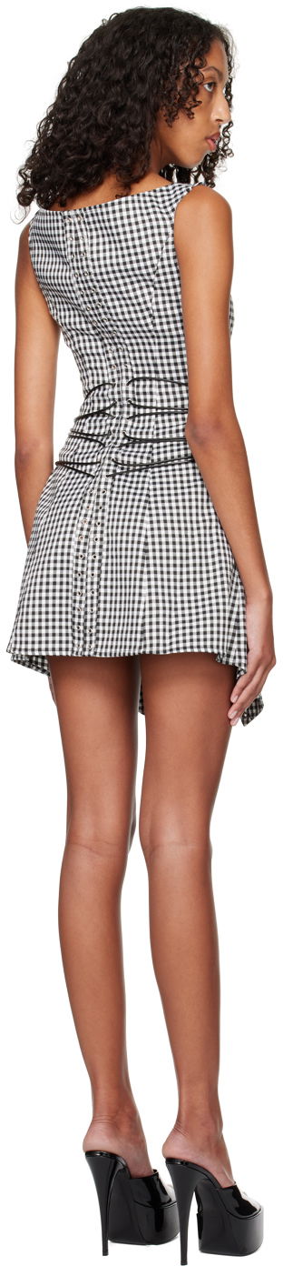Kjole Miaou Miaou Work Capsule Celestial Gingham Mini Dress Sort | 5024GINOND, 2