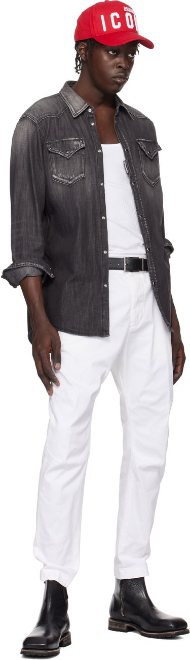 Skjorte DSQUARED2 Dsquared2 Classic Western Denim Shirt Grå | S74DM0848_S30826, 4