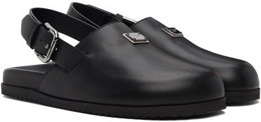 Sneakers og sko Dolce & Gabbana Black Logo Mules Sort | A80402AQ765, 3