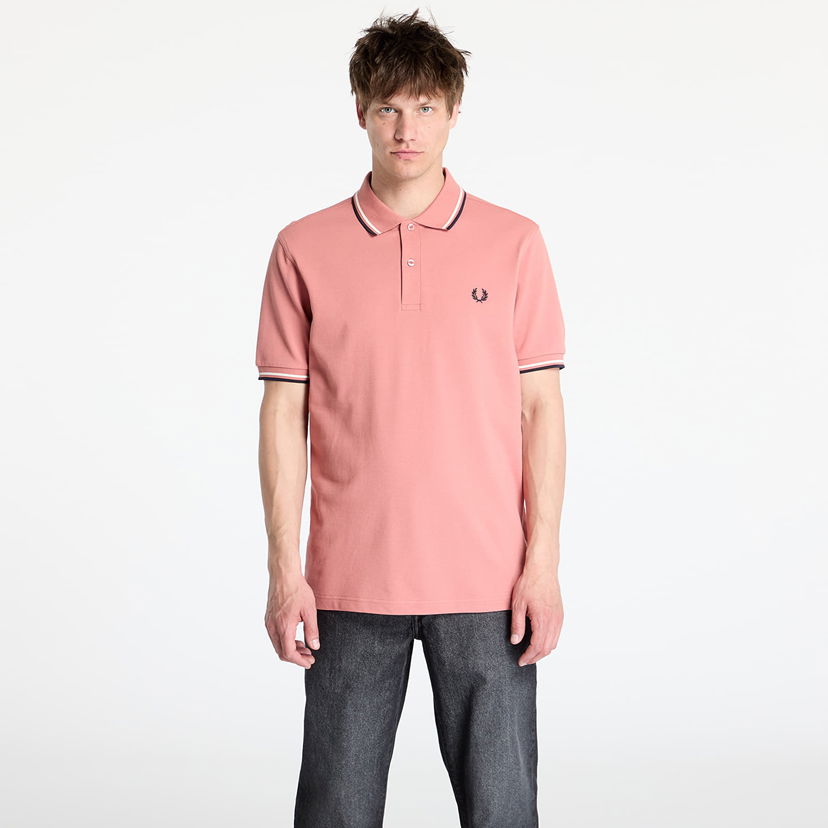 Polo skjorte Fred Perry Fred Perry Twin Tipped Shirt Lyserød | M3600 Y63
