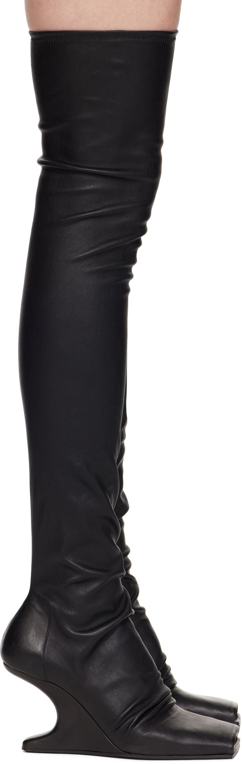 Sokker Rick Owens Rick Owens Cantilever Tall Boots Sort | RP01E7801 LS