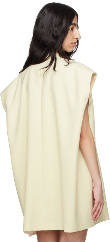 Vest Maison Margiela MM6 Maison Margiela Satin Lapel Vest Gul | S62FB0069 M35436, 2