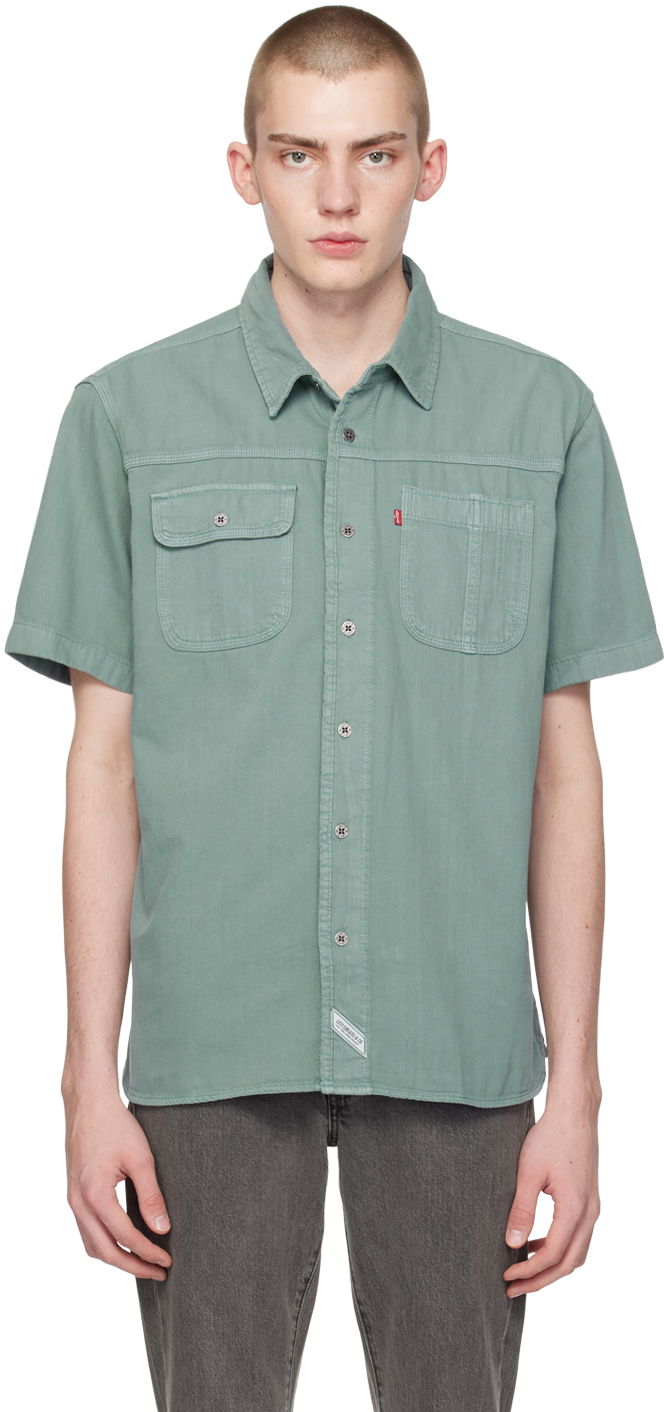 Skjorte Levi's Blue Auburn Worker Shirt Grøn | A7315-0002, 0