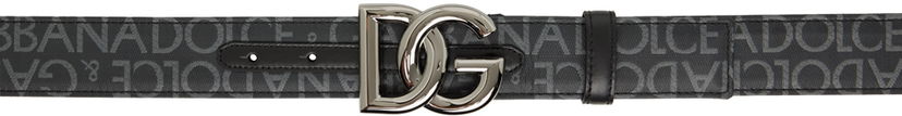 Bælter Dolce & Gabbana Black Logo Belt Sort | BC4644AJ705