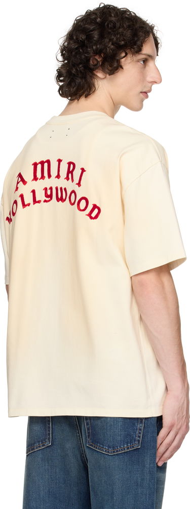 T-shirt AMIRI AMIRI 'AMIRI Hollywood' Oversized T-Shirt Beige | AMJYTE1204, 2