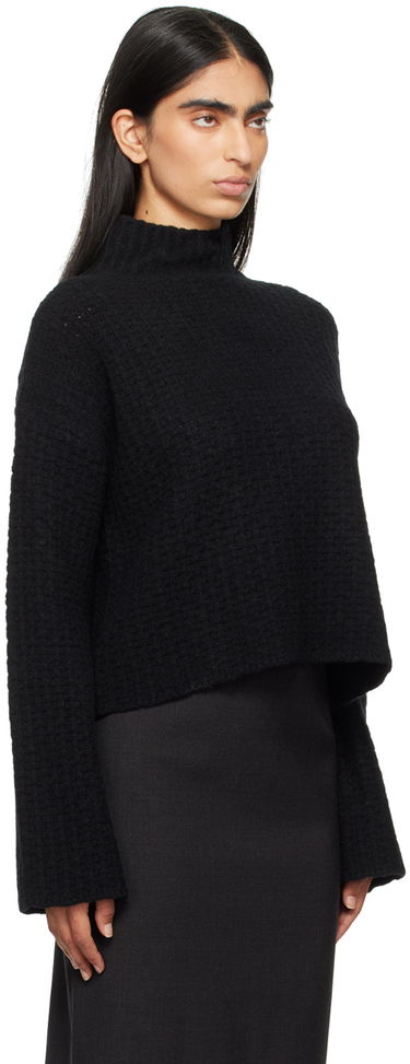 Sweater Loulou de Saison Loulou de Saison Kris Cropped Turtleneck Sweater Brun | KRIS, 4
