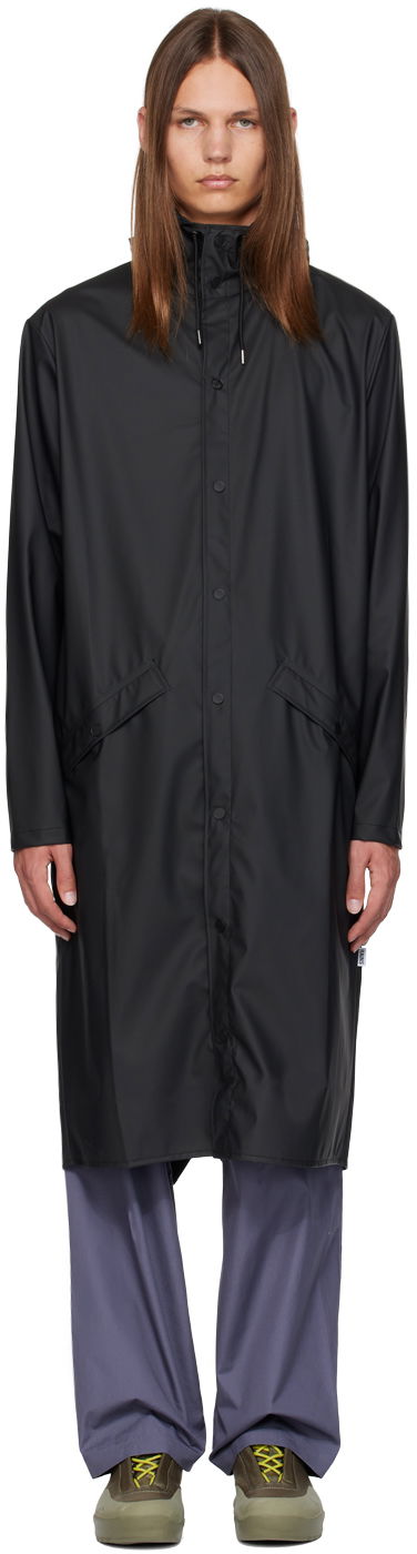 Frakker Rains Black Longer Coat Sort | 18360, 0