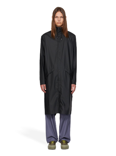 Frakker Rains Black Longer Coat Sort | 18360